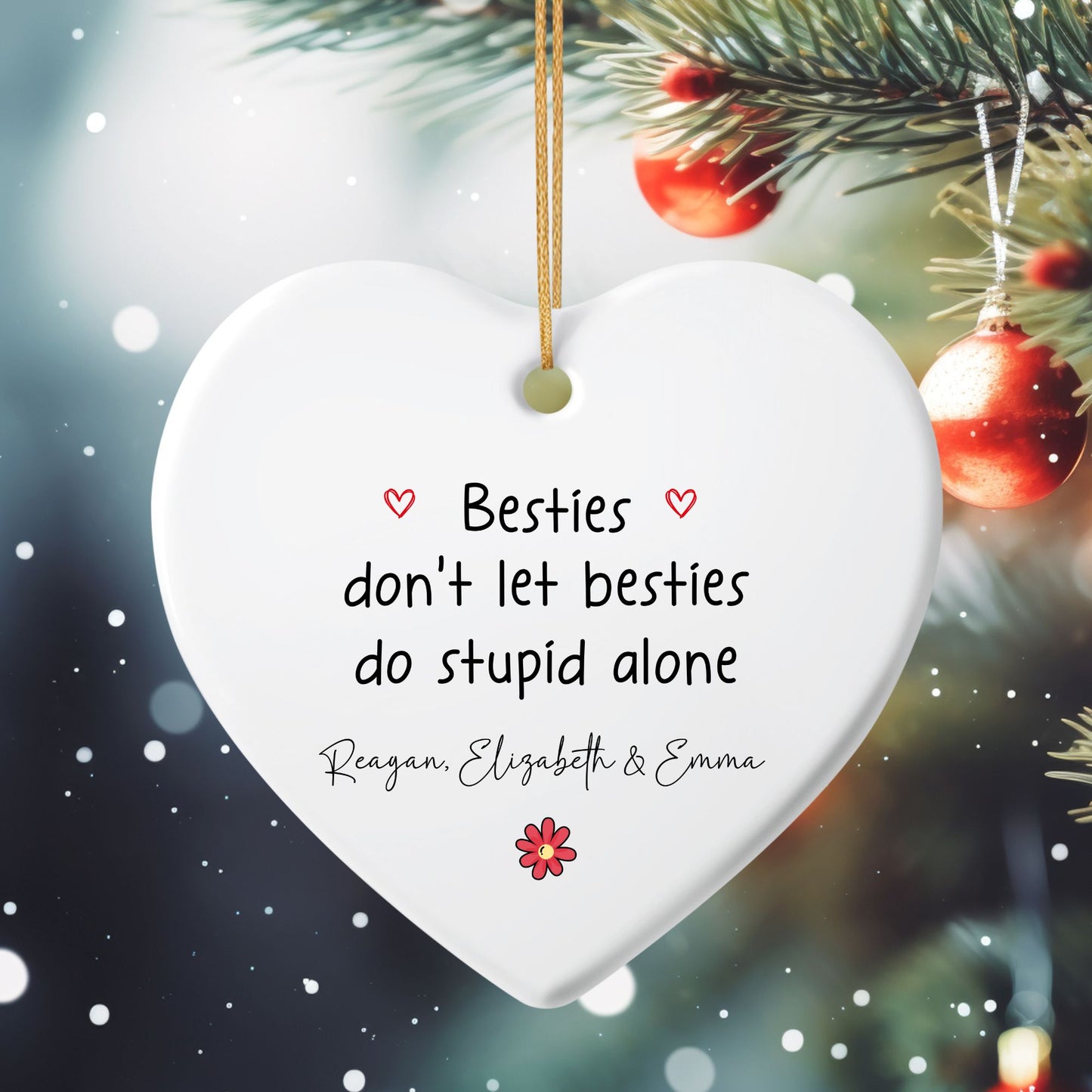 Partners in Stupid Ceramic Ornament