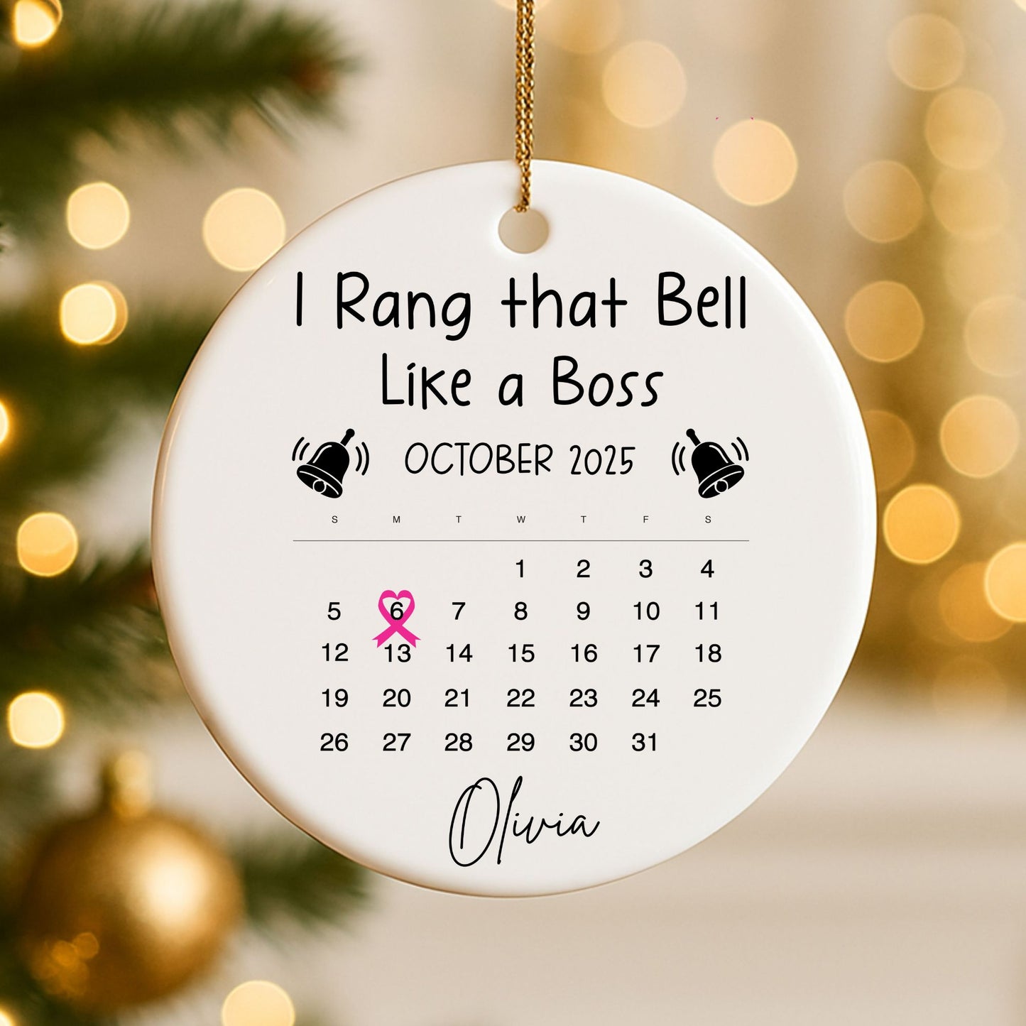 I Rang That Bell Like a Boss – End-of-Cancer Treatment Ornament