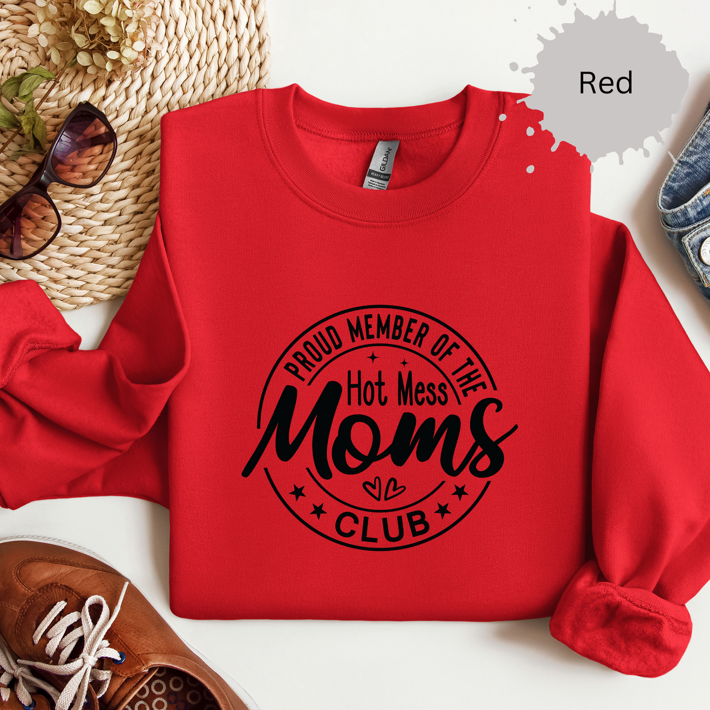 Hot Mess Moms Unite Crewneck Sweatshirt