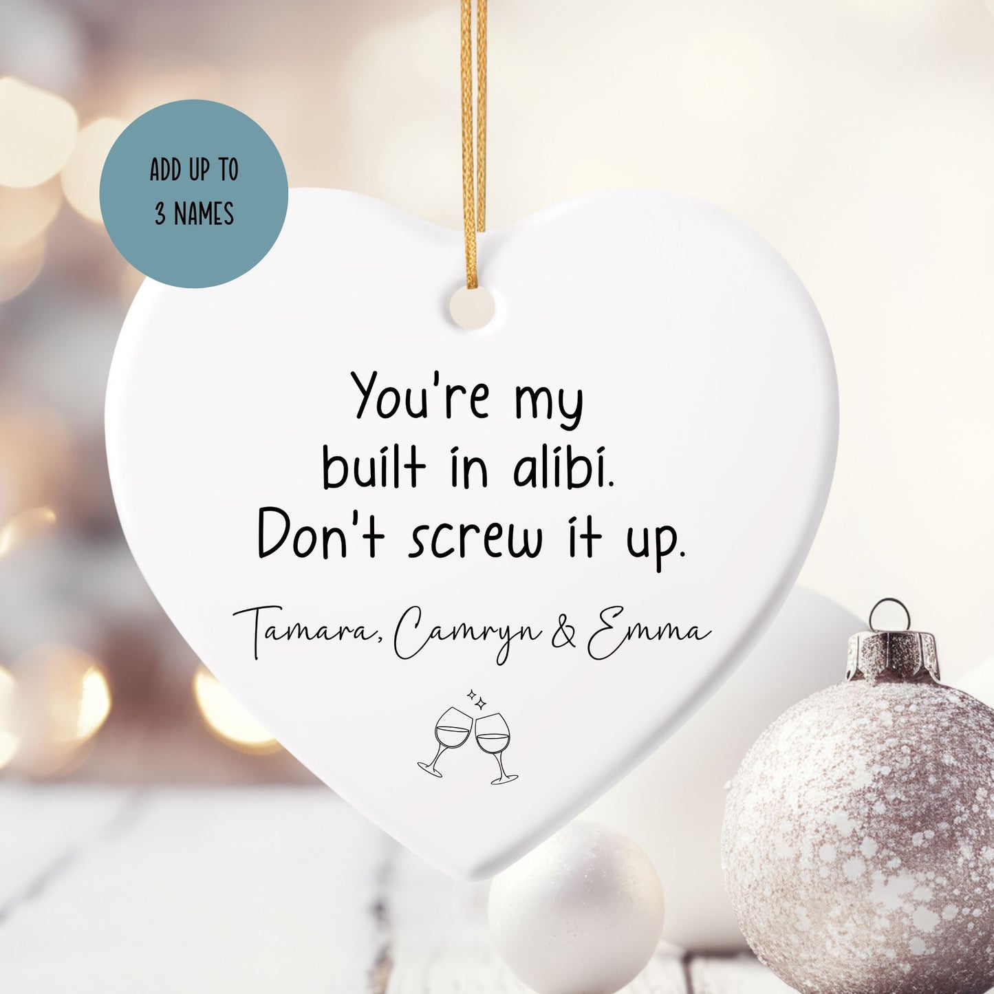 Built in Alibi Ceramic Ornament