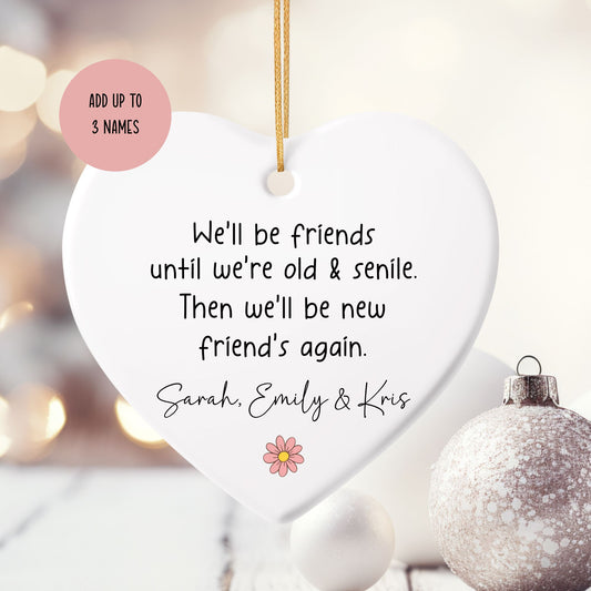 Old and New Friends Ceramic Ornament