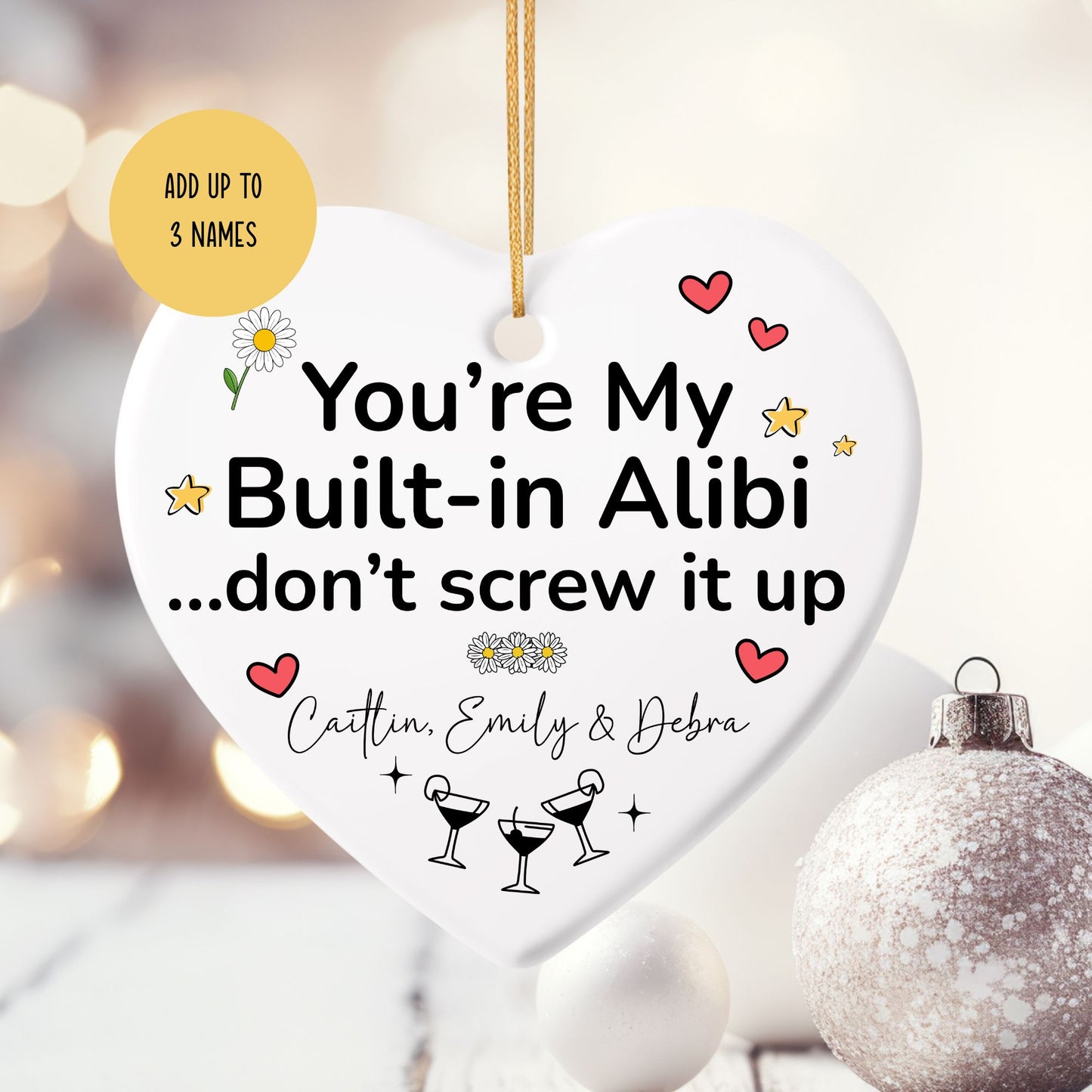 Build in Alibi Ceramic Friendship Ornament