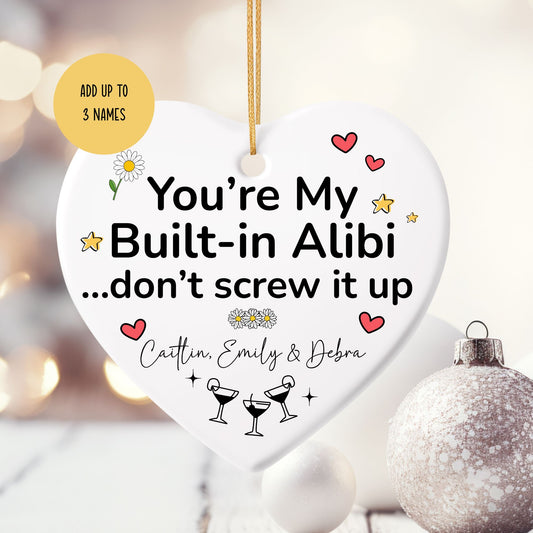 Build in Alibi Ceramic Friendship Ornament