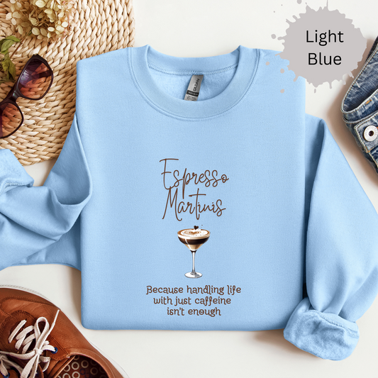 Just Caffiene is Never Enough Crewneck Sweatshirt