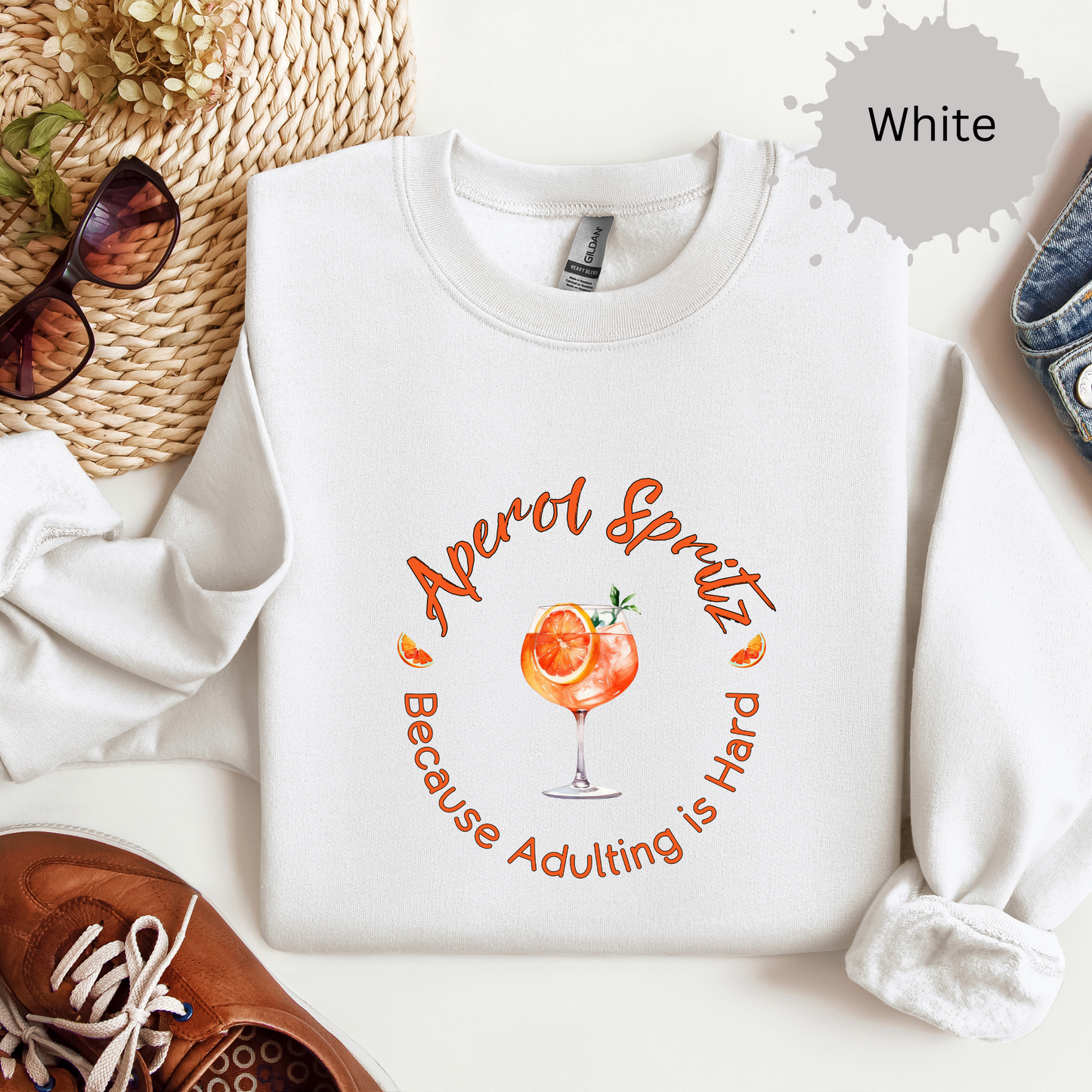 Adulting is Hard without Aperol Crewneck Sweatshirt