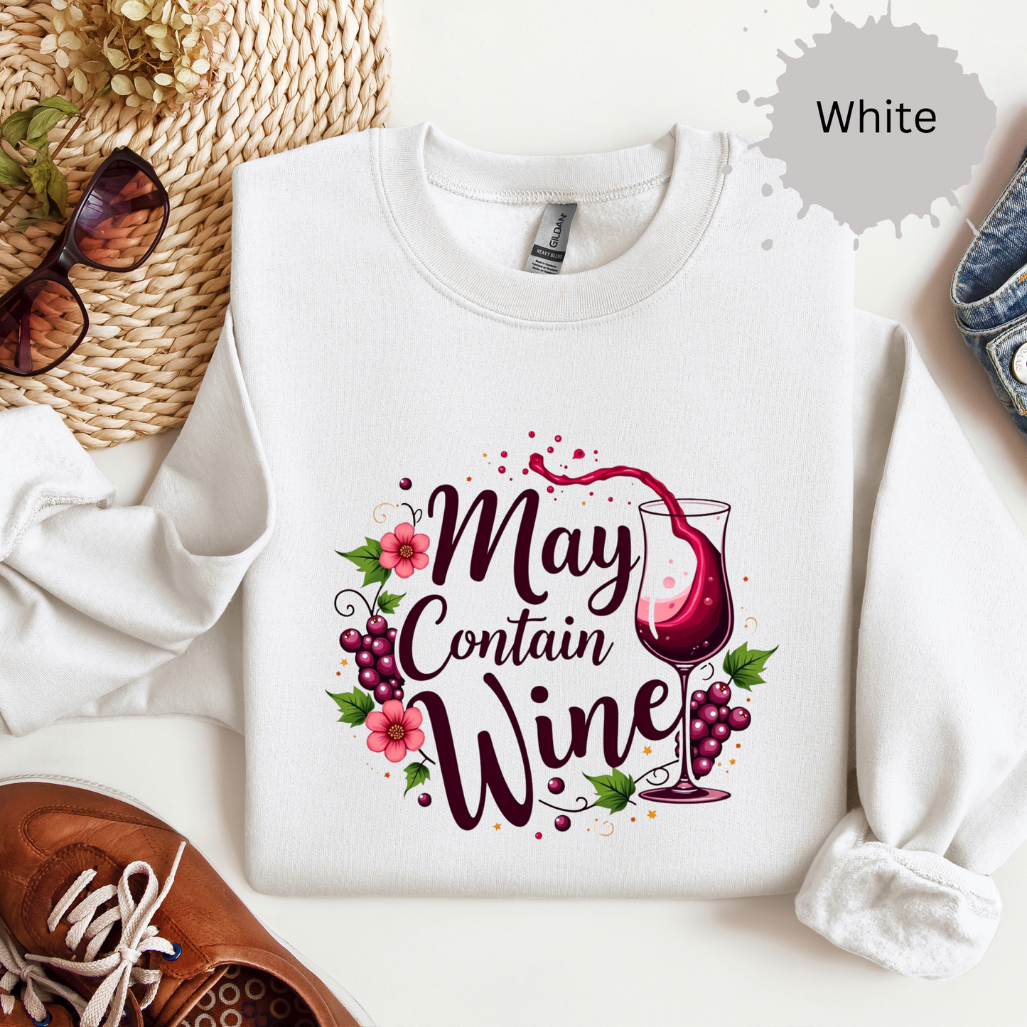 Wine is a possible ingredient Crewneck Sweatshirt