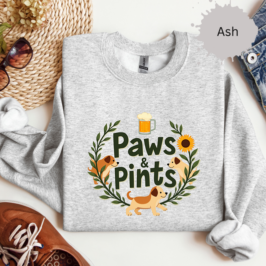 Paws and Pints time Crewneck Sweatshirt