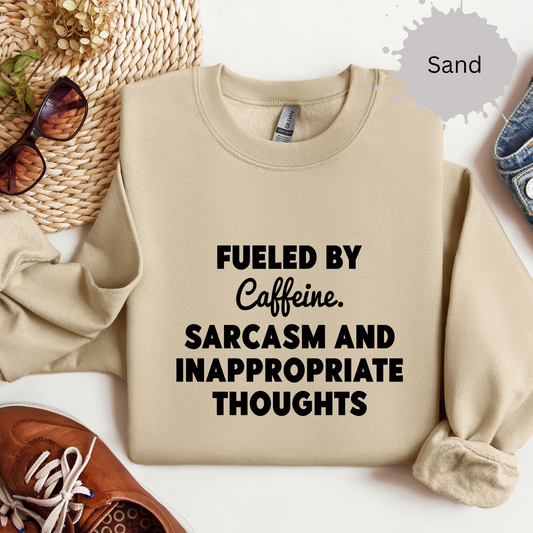 Powered by Coffee and Chaos Crewneck Sweatshirt
