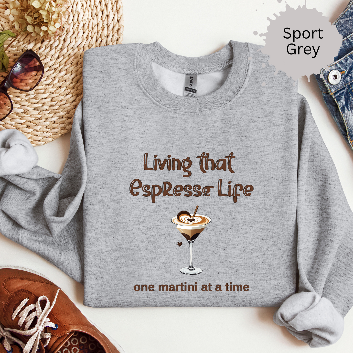 Living that Espresso Life Crewneck Sweatshirt