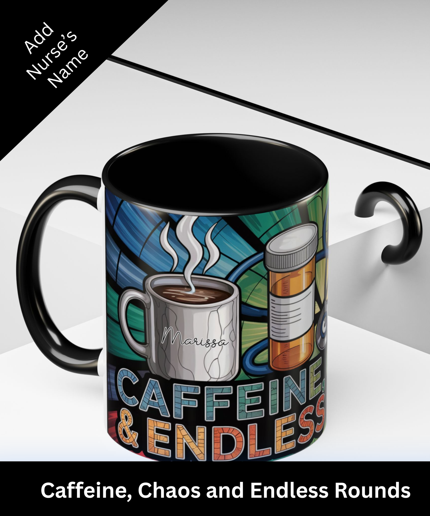 Personalized Nurse Rounds Coffee Mug