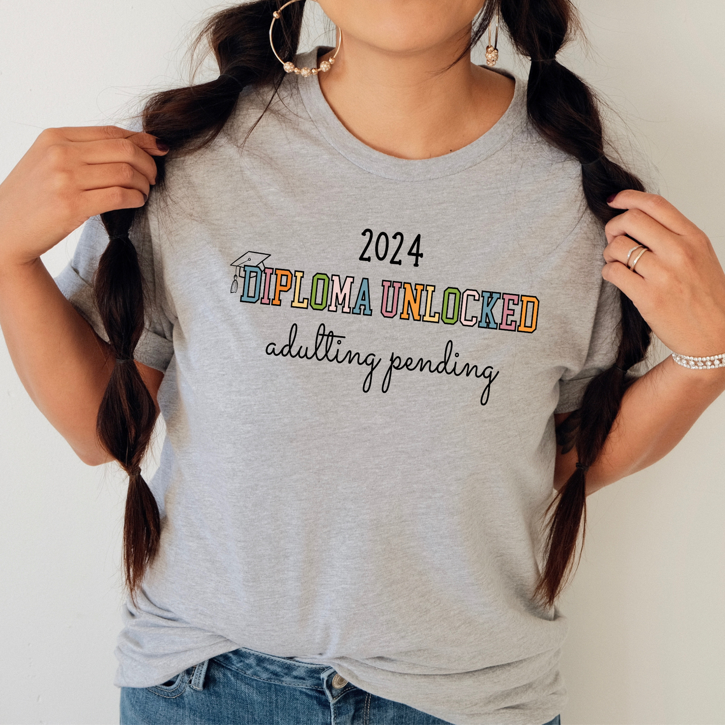 Diploma Unlocked. Adulting Pending Graduation Tee 2024