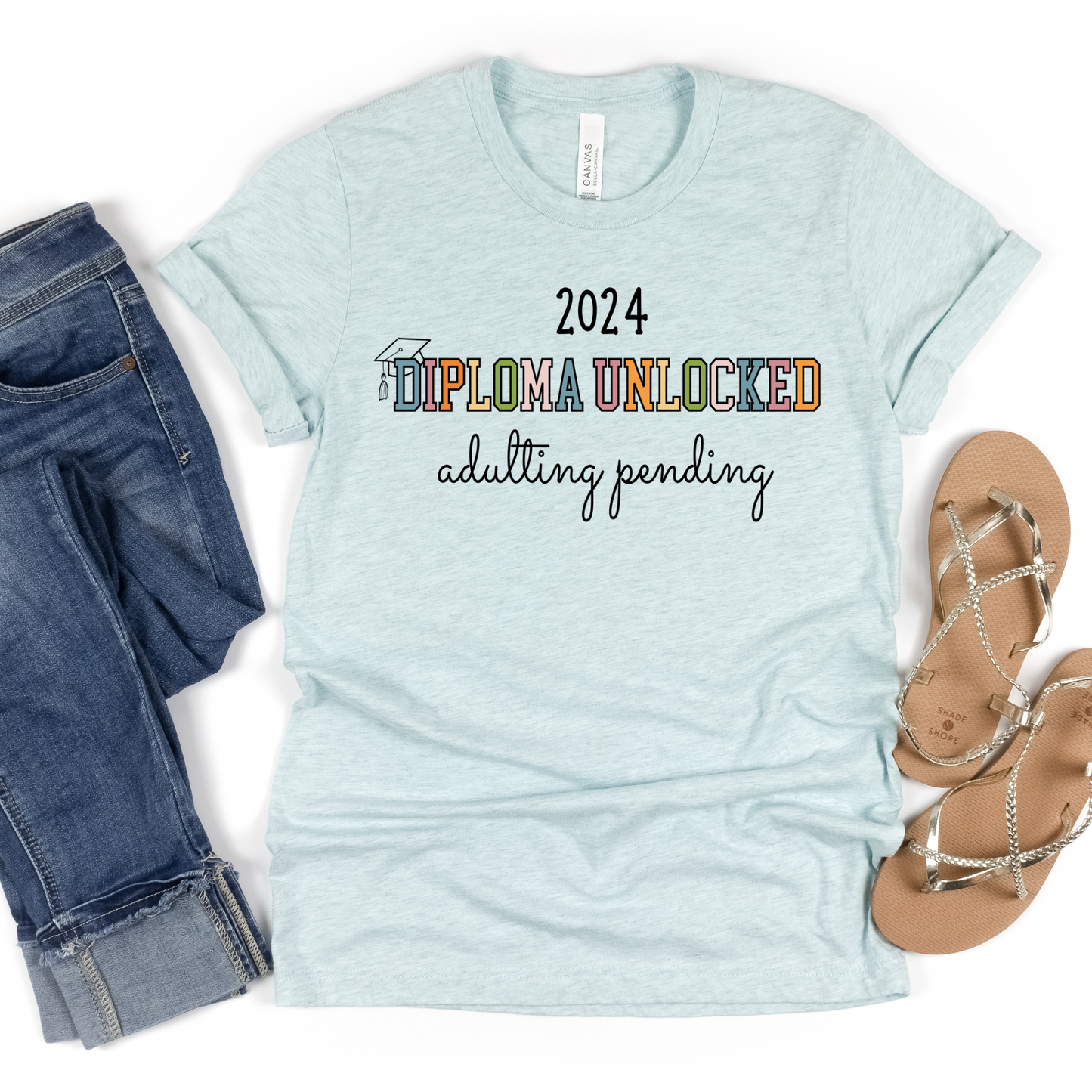 Diploma Unlocked. Adulting Pending Graduation Tee 2024