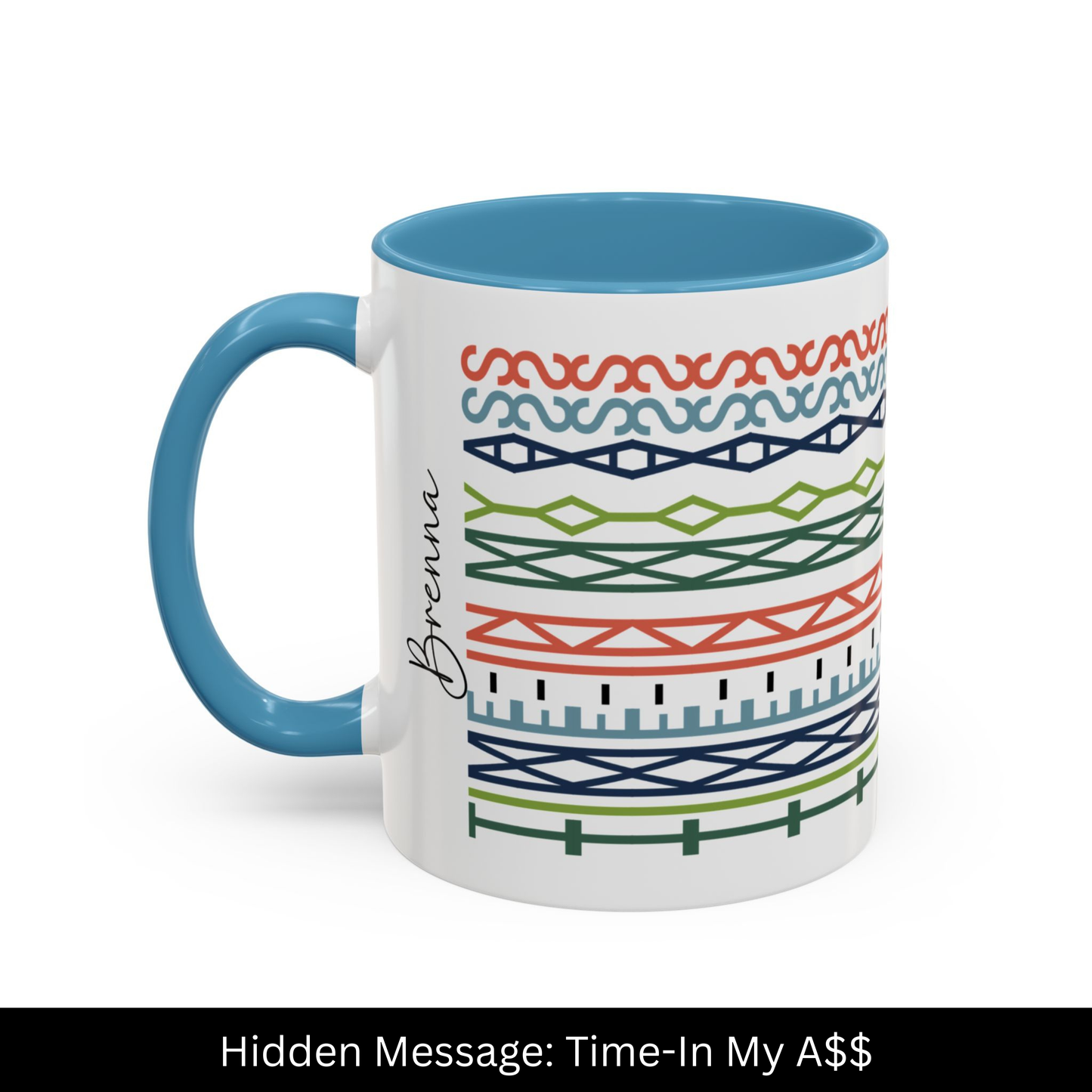 Time In My Ass – Hidden Message Mug (Black Text)