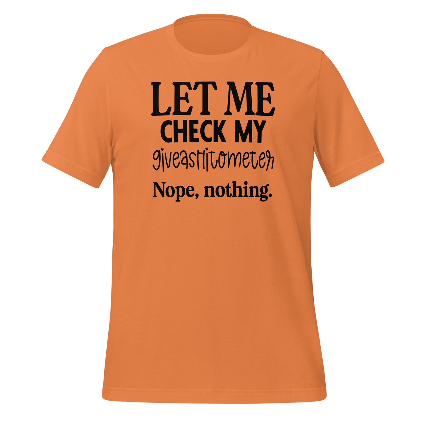 Sarcasm Meter: The 'Giveashitometer Check' Tee