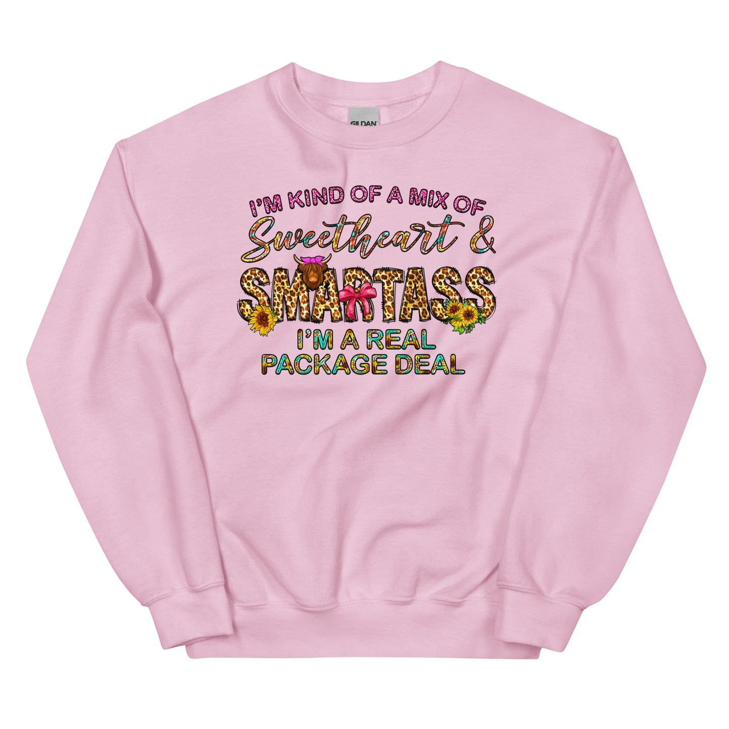 I'm A Mixture of Sweetheart & Smartass Crewneck Pullover Sweatshirt