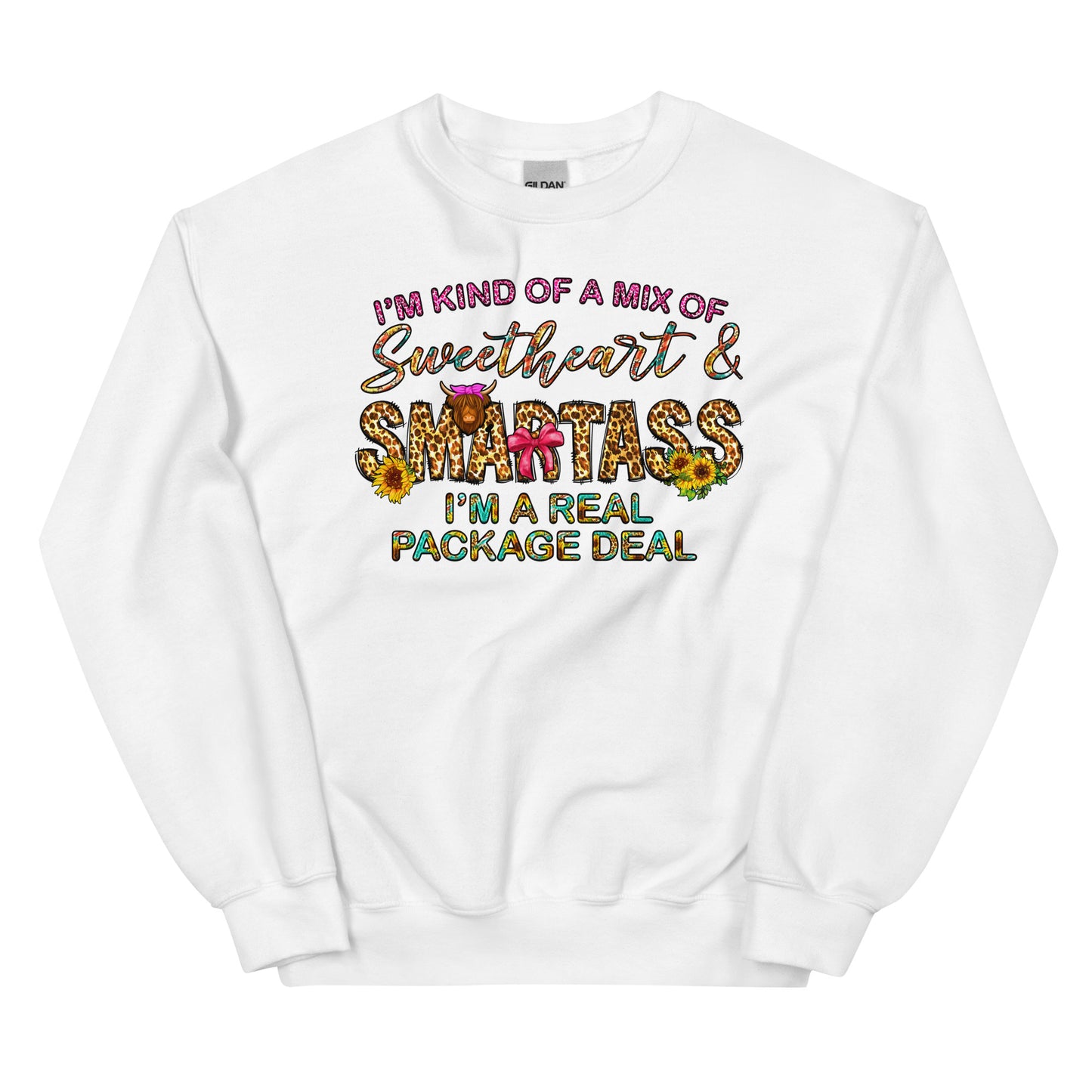 I'm A Mixture of Sweetheart & Smartass Crewneck Pullover Sweatshirt