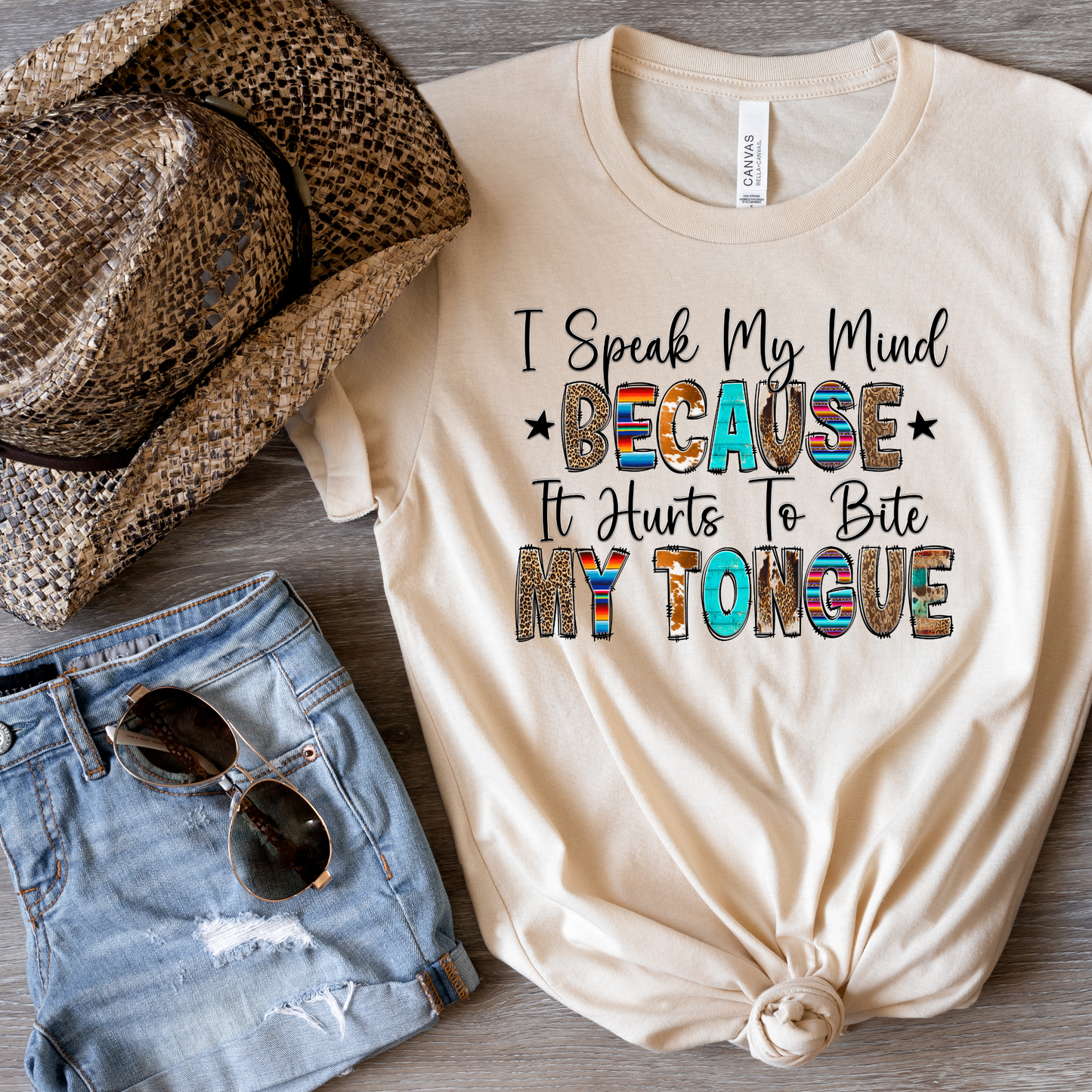 I Speak My Mind Because It Hurts to Bite my Tongue TShirt