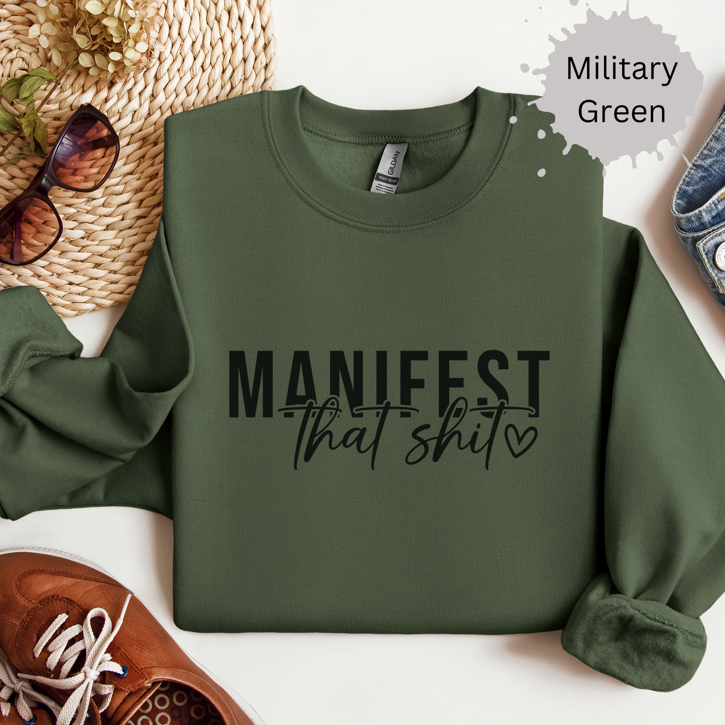 Manifesting that Shit Crewneck Sweatshirt