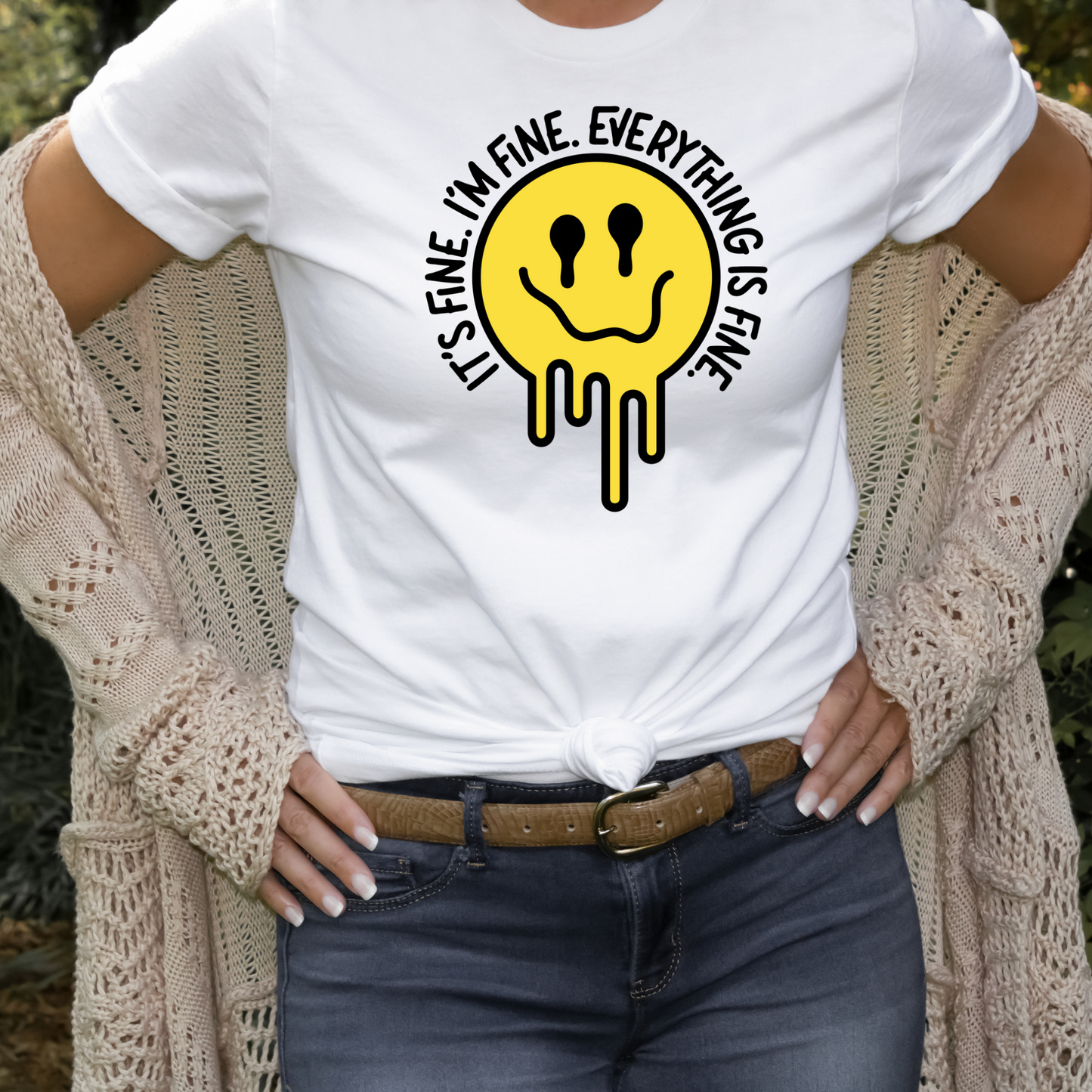 Casual Confidence: 'Melted Smiles' Graphic Tee