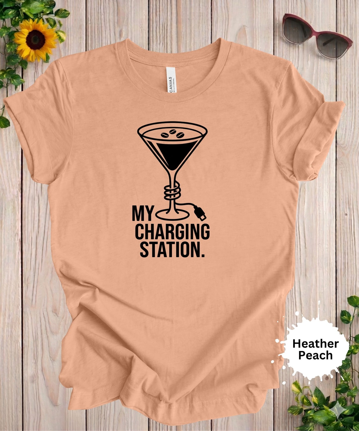 My Charging Station Funny Martini T-Shirt