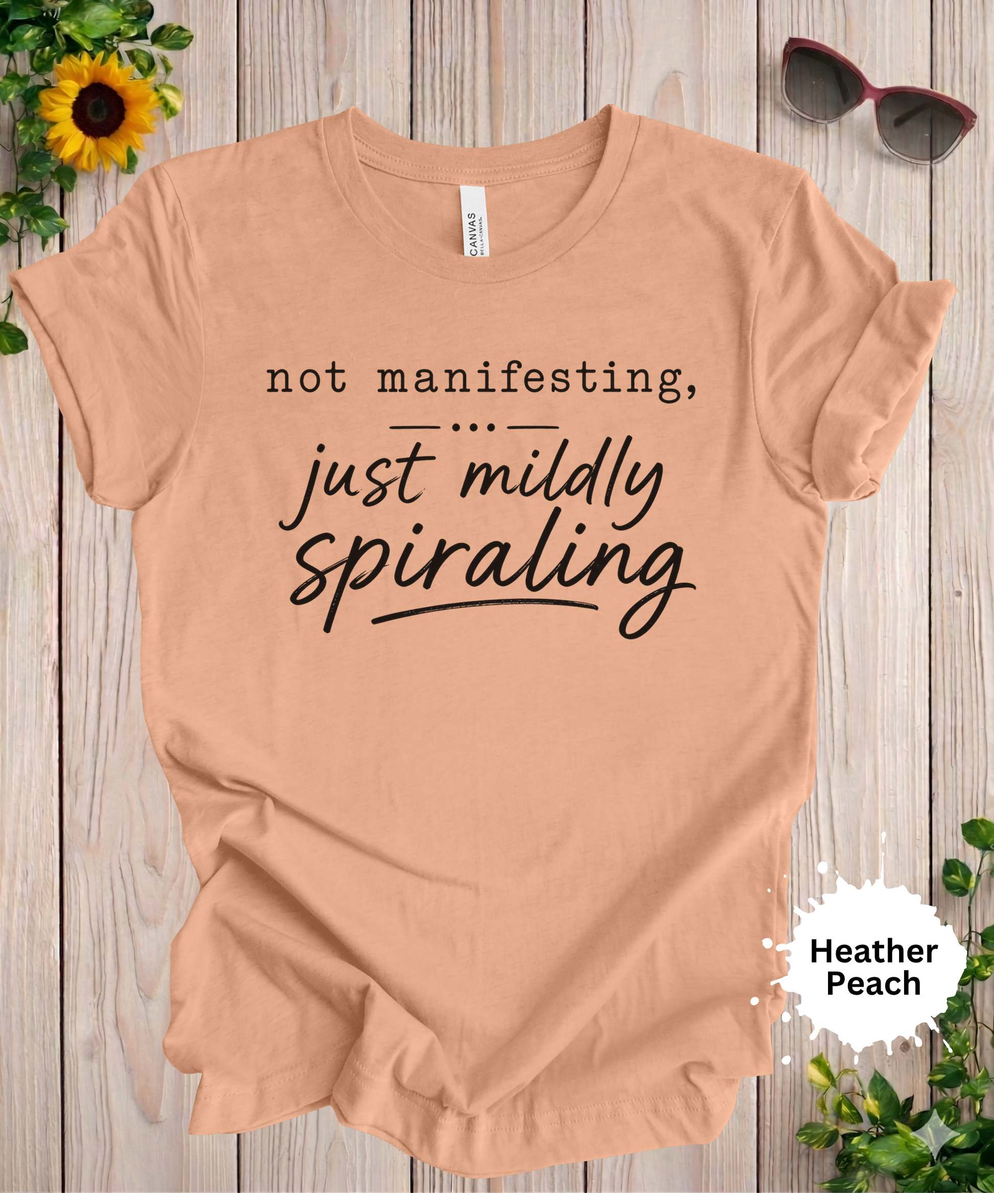 not manifesting just mildly spiraling womens graphic tshirt