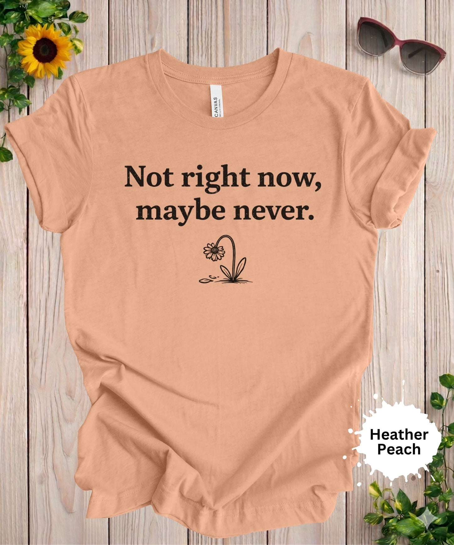 Not Right Now Maybe Never T-Shirt