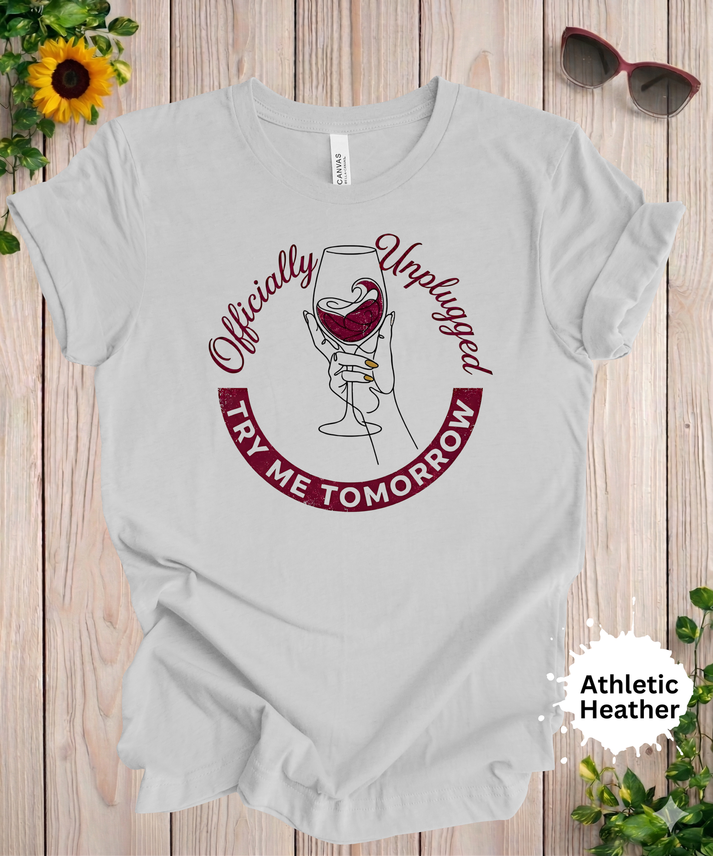 Officially Unplugged Wine T-Shirt
