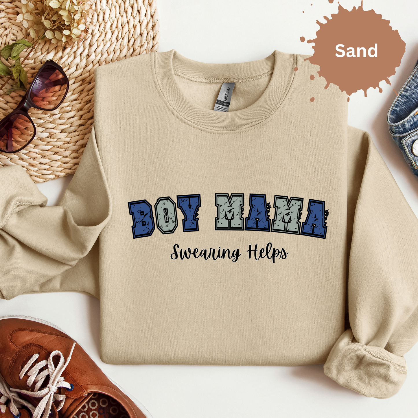 Boy Moms Swear Crewneck Sweatshirt