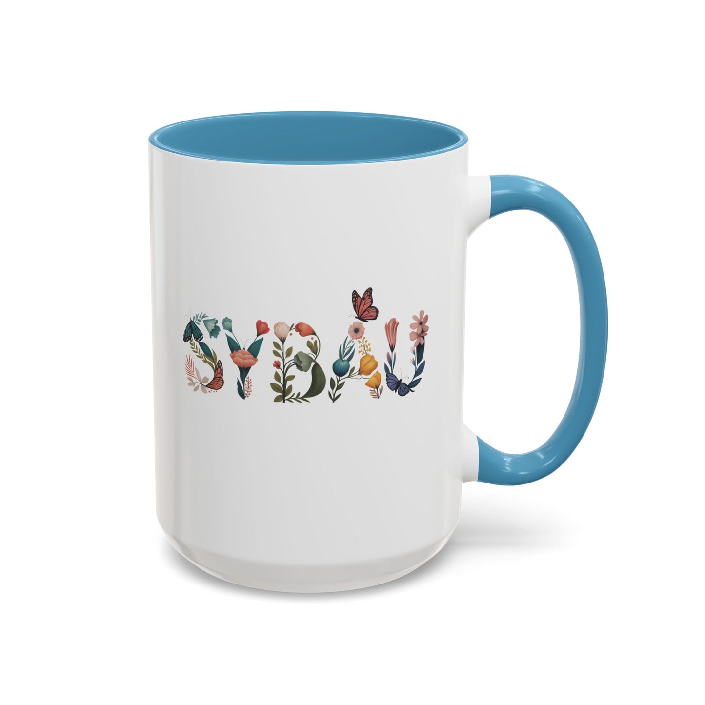 SYBAU Butterfly Floral Coffee Mug