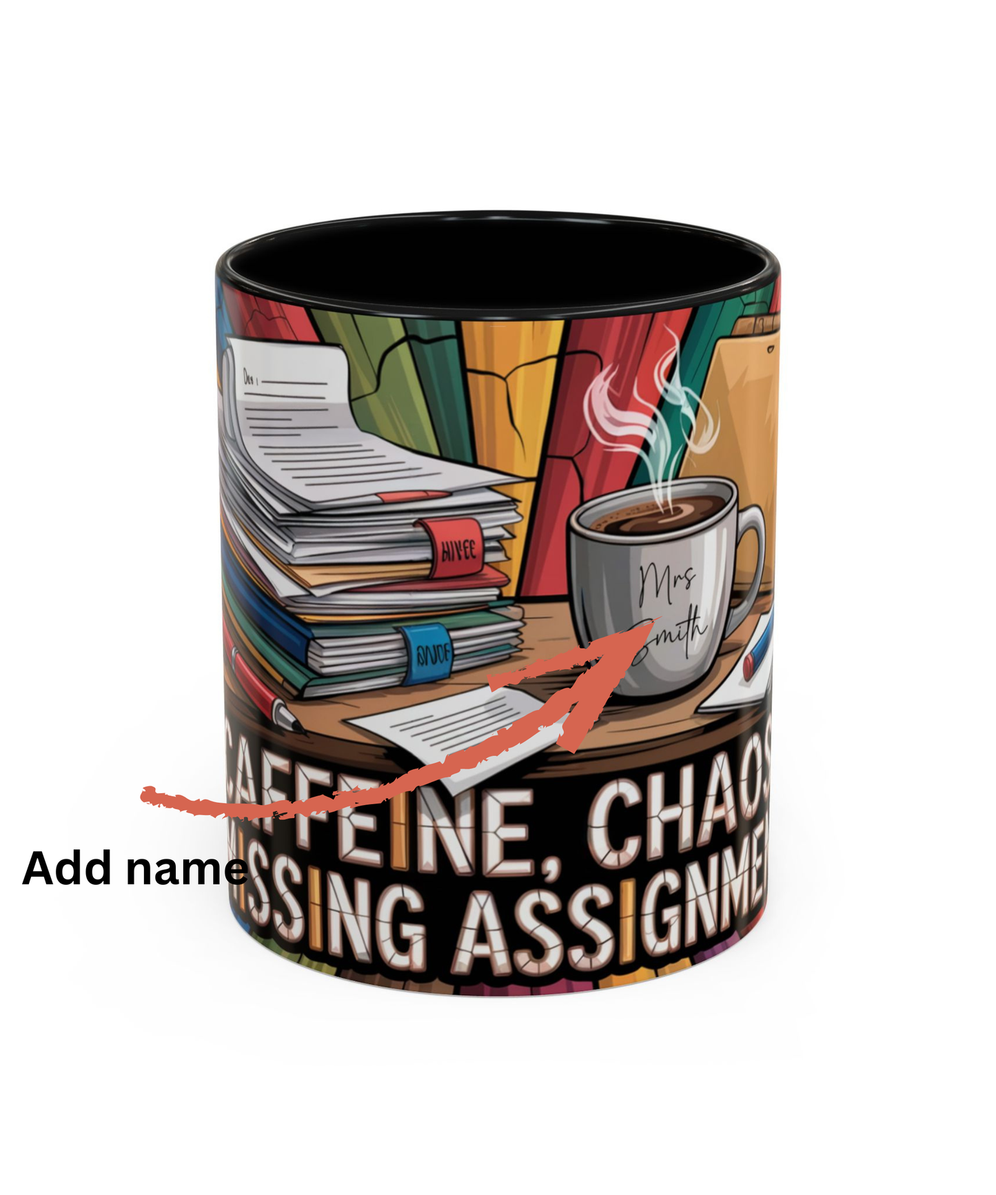 Personalized Teacher Chaos Coffee Mug
