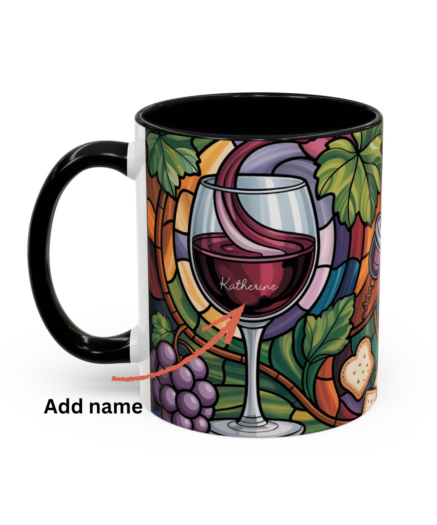 Personalized Mom Wine Coffee Mug