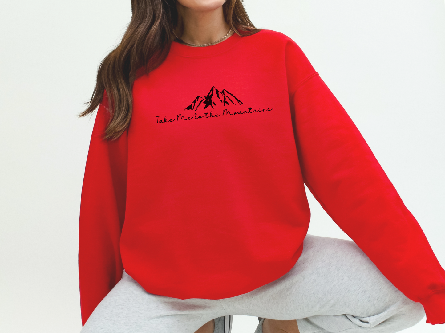 Take Me to the Mountains, Pullover Crewneck Sweatshirt