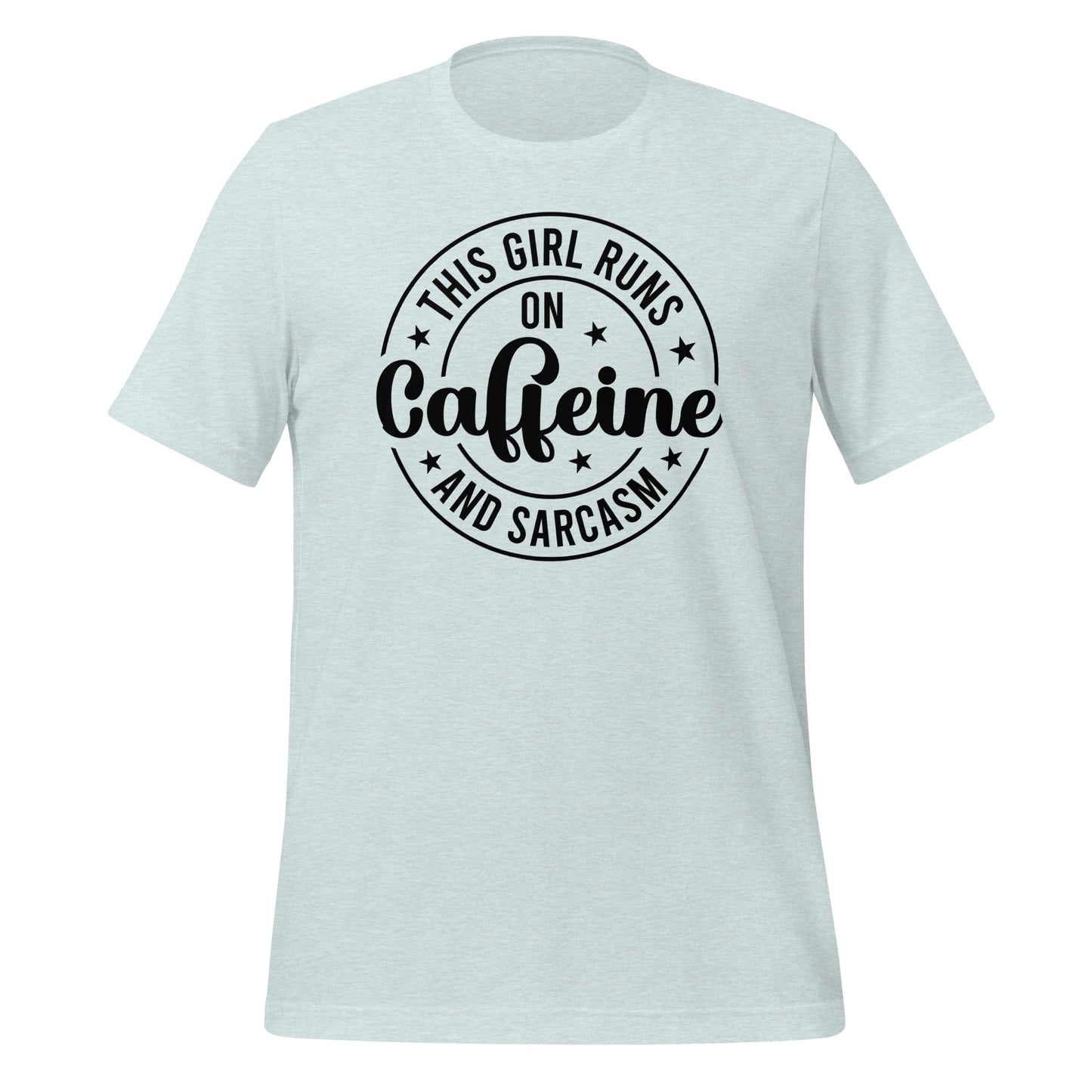 This Girl Runs on Coffee and Sarcasm Crewneck TShirt