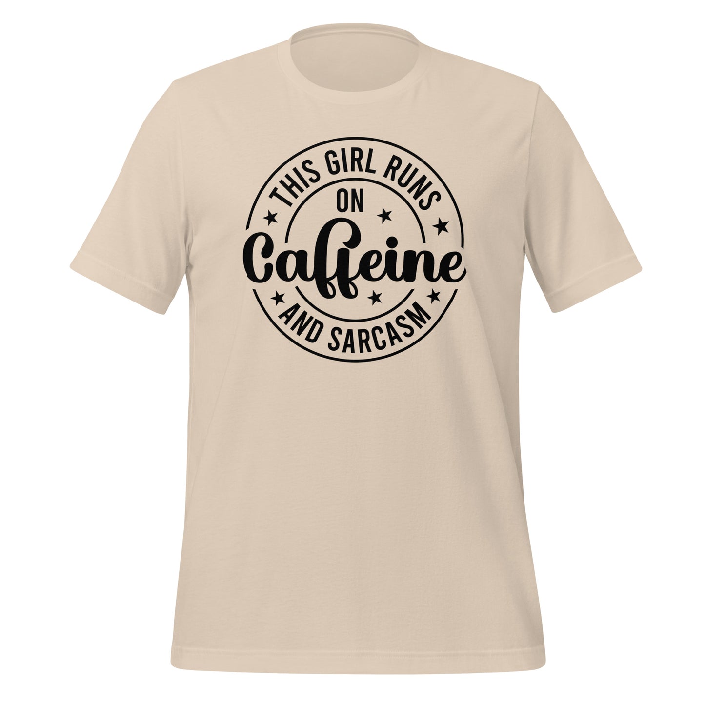 This Girl Runs on Coffee and Sarcasm Crewneck TShirt