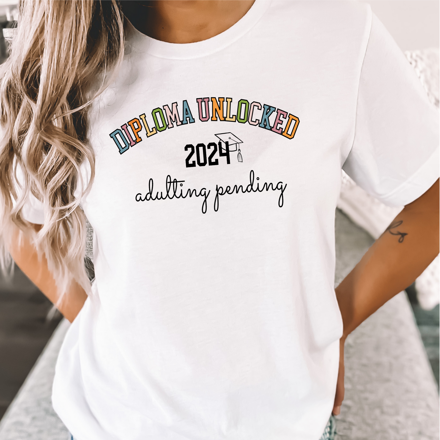 Diploma Unlocked Adulting Pending Graduation Shirt 2024