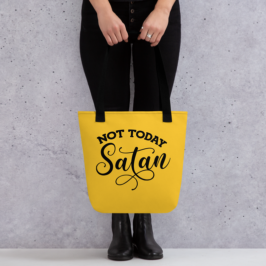 Not Today Satan Roomy Tote Bag: Defiantly Stylish