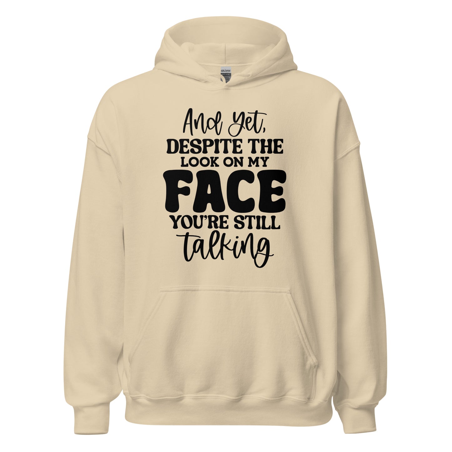 And Despite the Look on My Face, You're Still Talking Pullover Hoodie