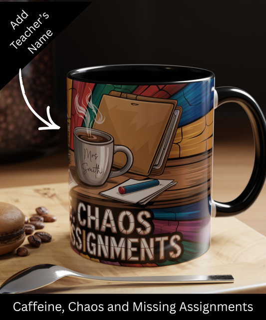 Personalized Teacher Chaos Coffee Mug