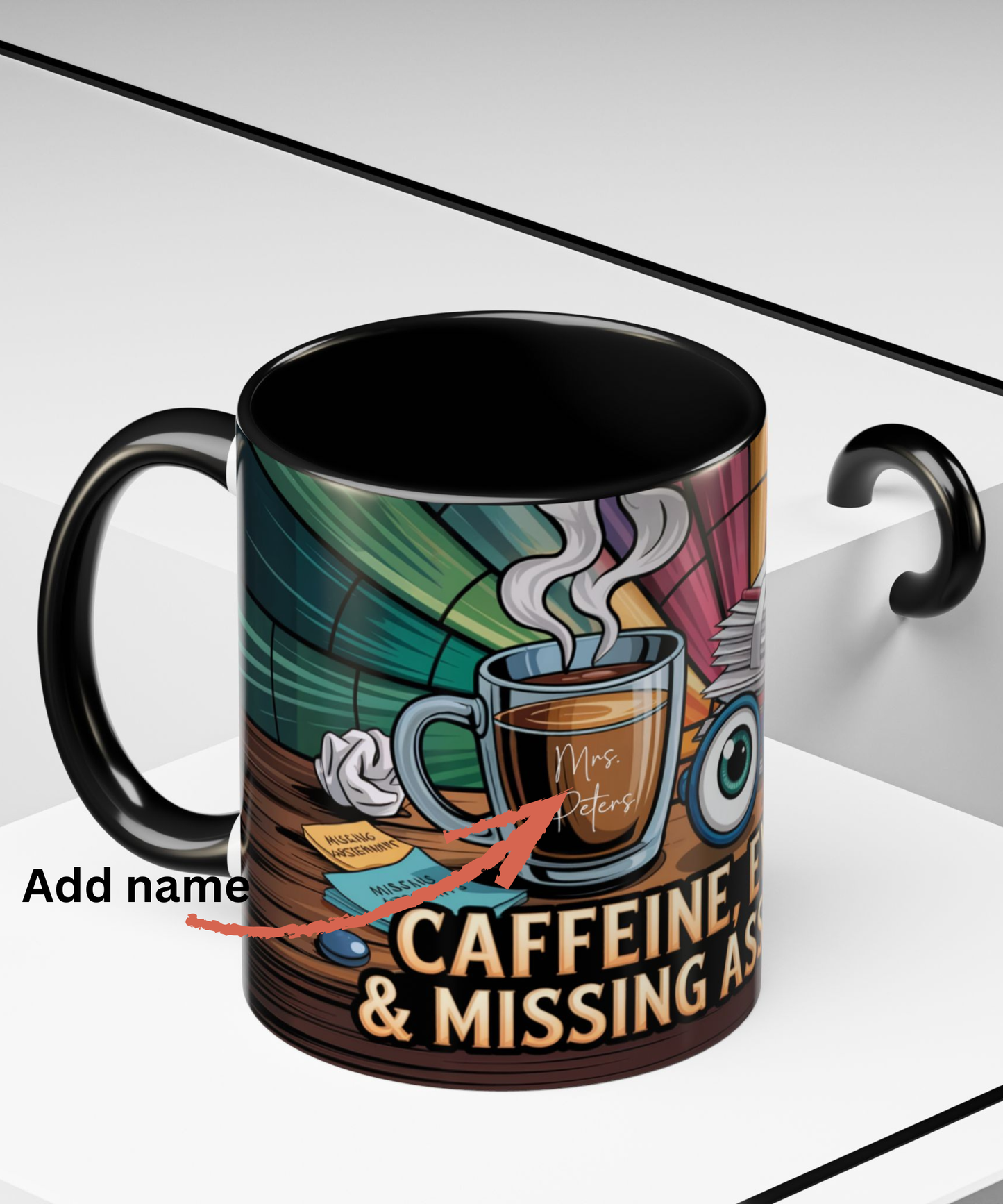 Personalized Teacher Eyeroll Coffee Mug