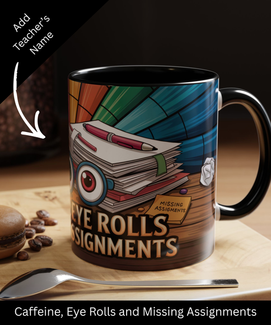 Personalized Teacher Eyeroll Coffee Mug