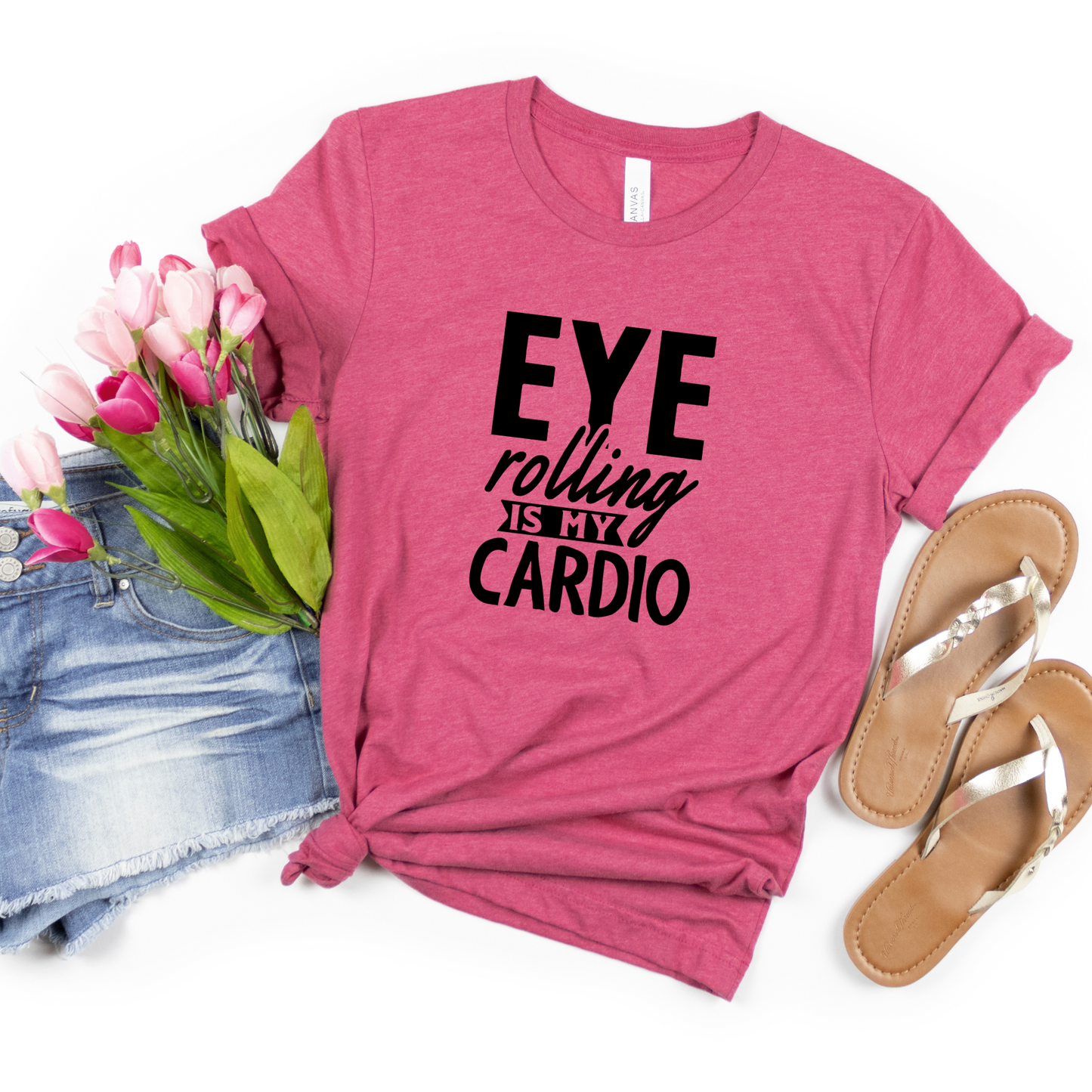 "Eye Rolling Is My Cardio" Crewneck T-Shirt