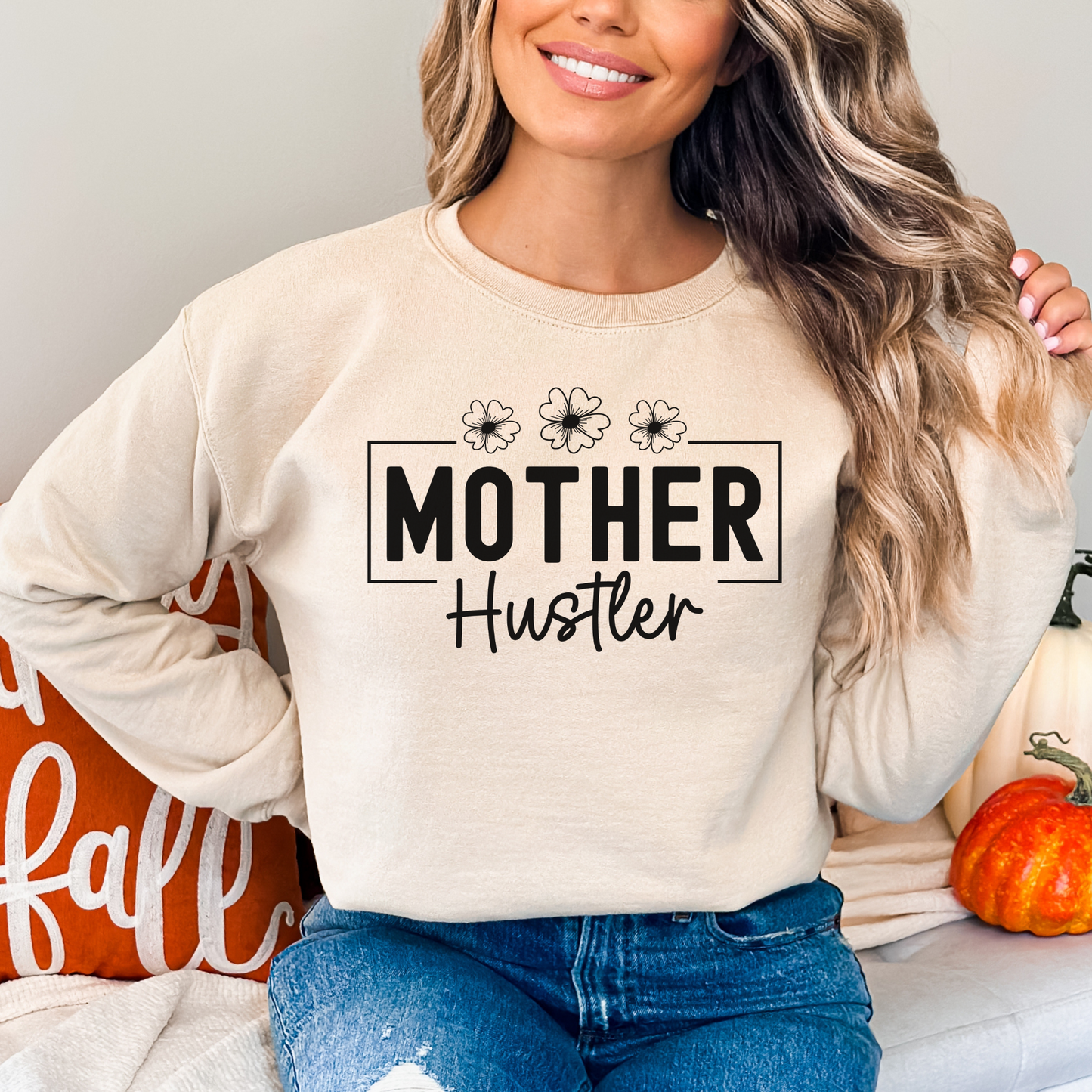 Mother Hustler Statement Pullover Crewneck Sweatshirt