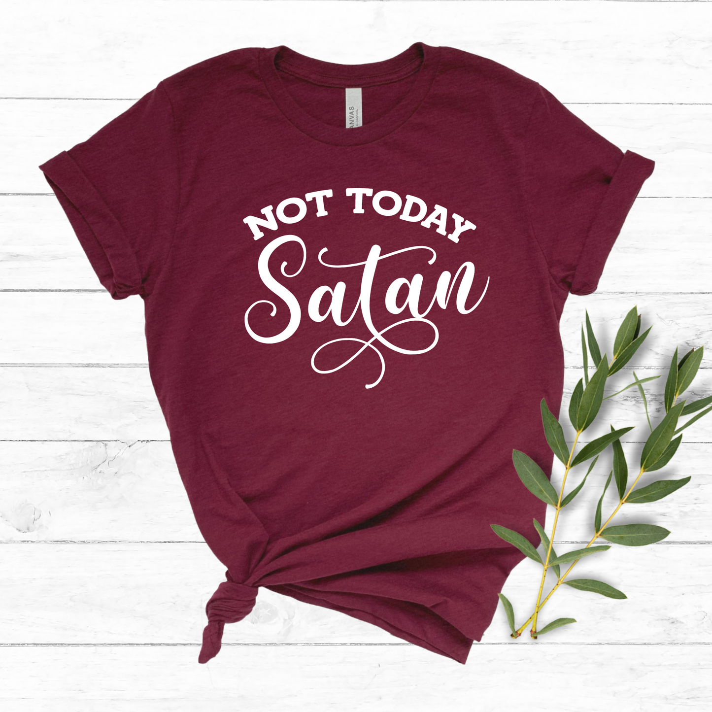 Defy with a Grin: 'Satan, Not Today' Tee