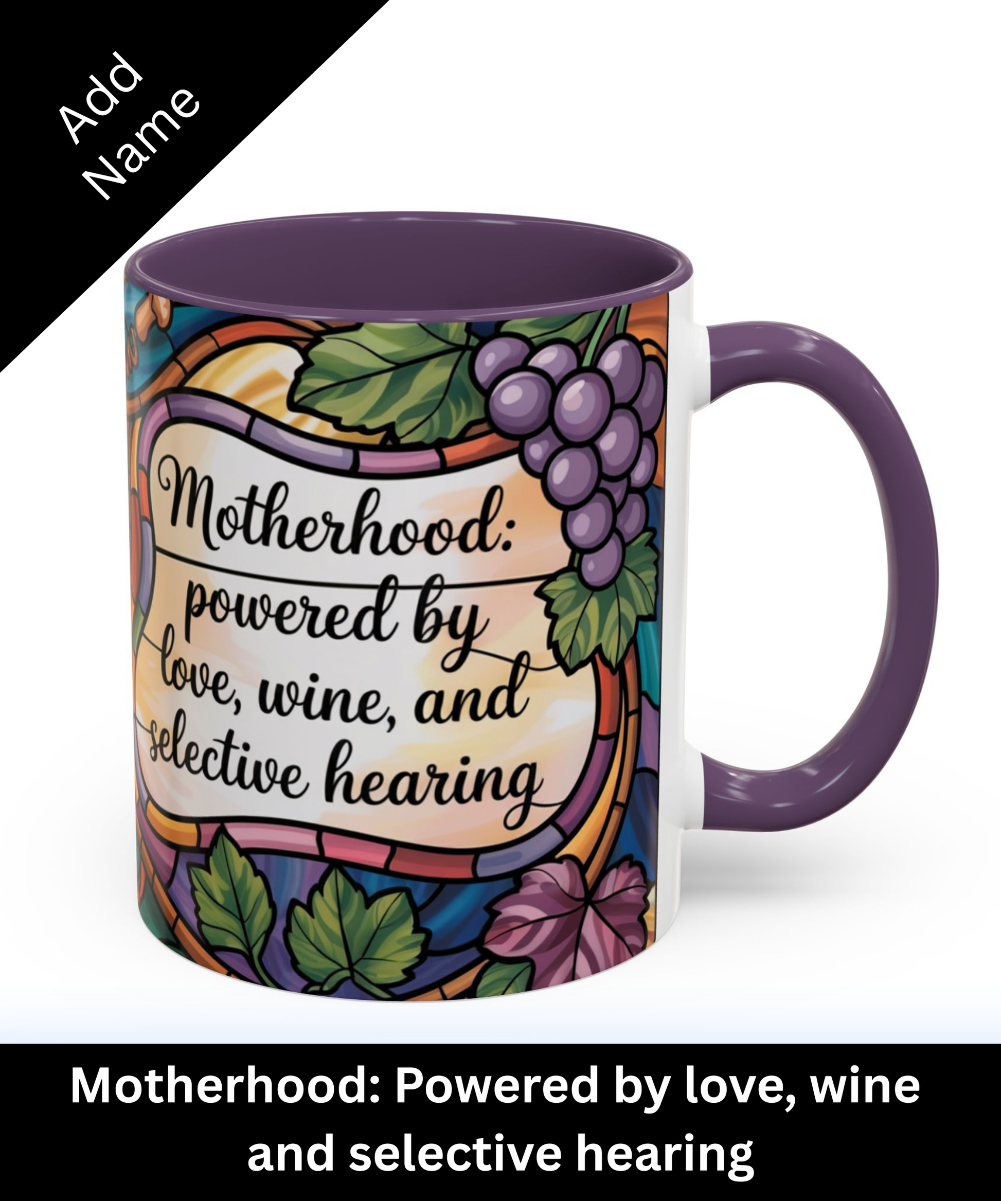 personalized mom mug motherhood love wine selective hearing funny mom gift