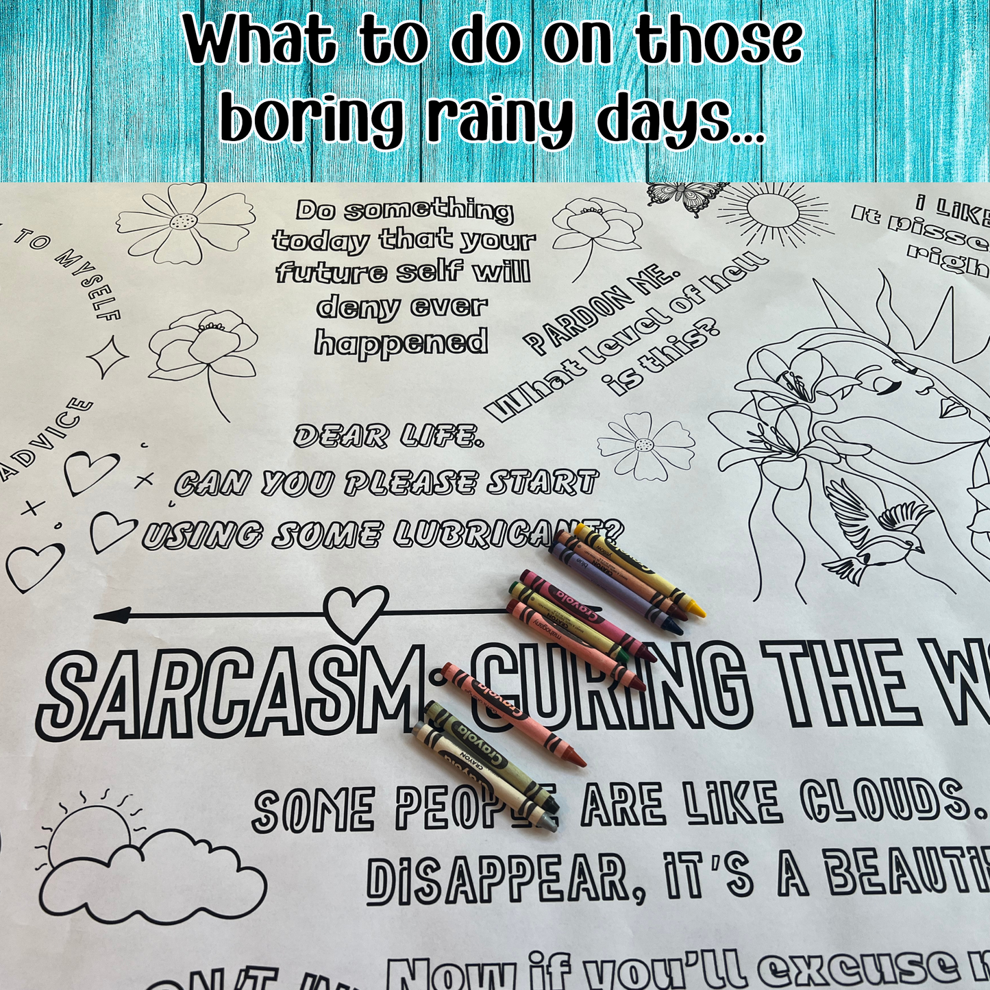 Giant Sarcastic Coloring Sheet - What is Sarcasm