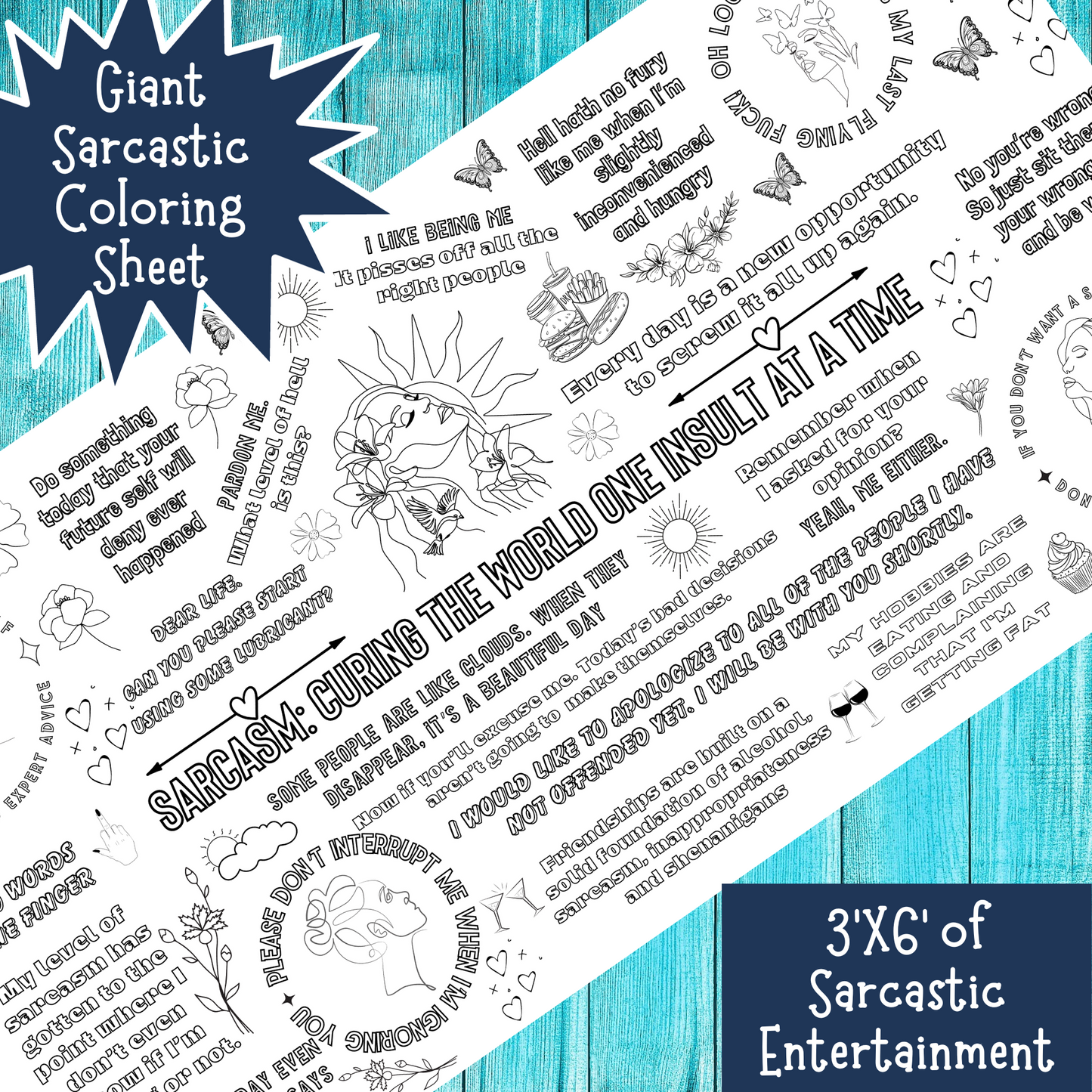 Giant Sarcastic Coloring Sheet - What is Sarcasm