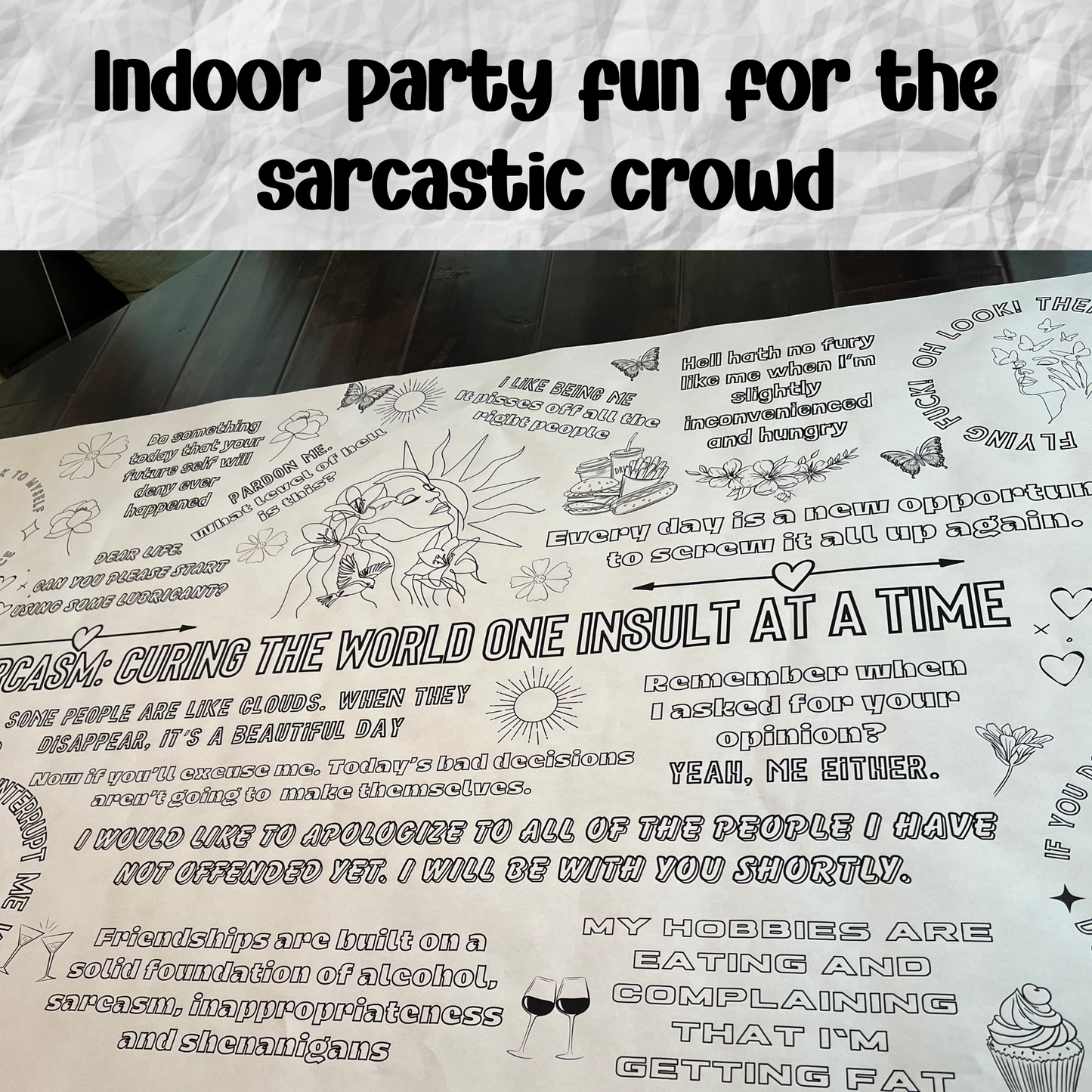 Giant Sarcastic Coloring Sheet - What is Sarcasm