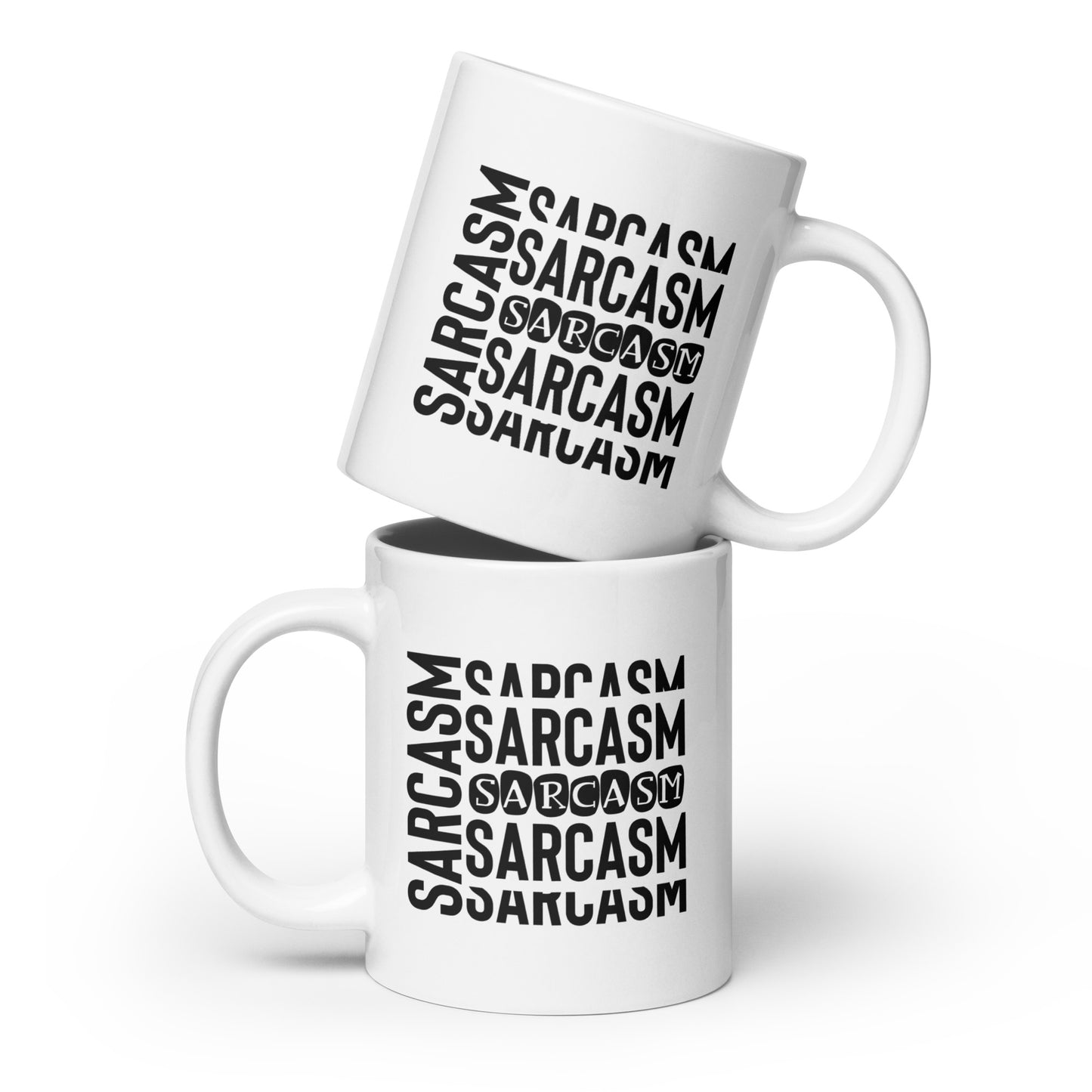 The Sarcasm On Repeat White Ceramic Coffee Mug