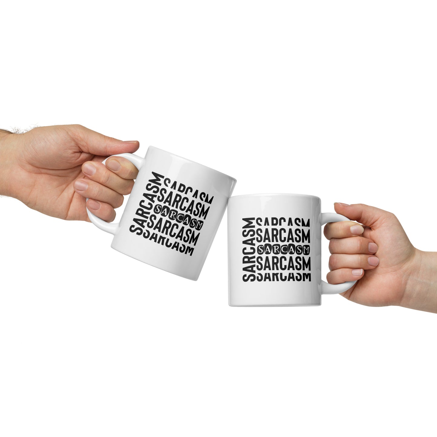 The Sarcasm On Repeat White Ceramic Coffee Mug