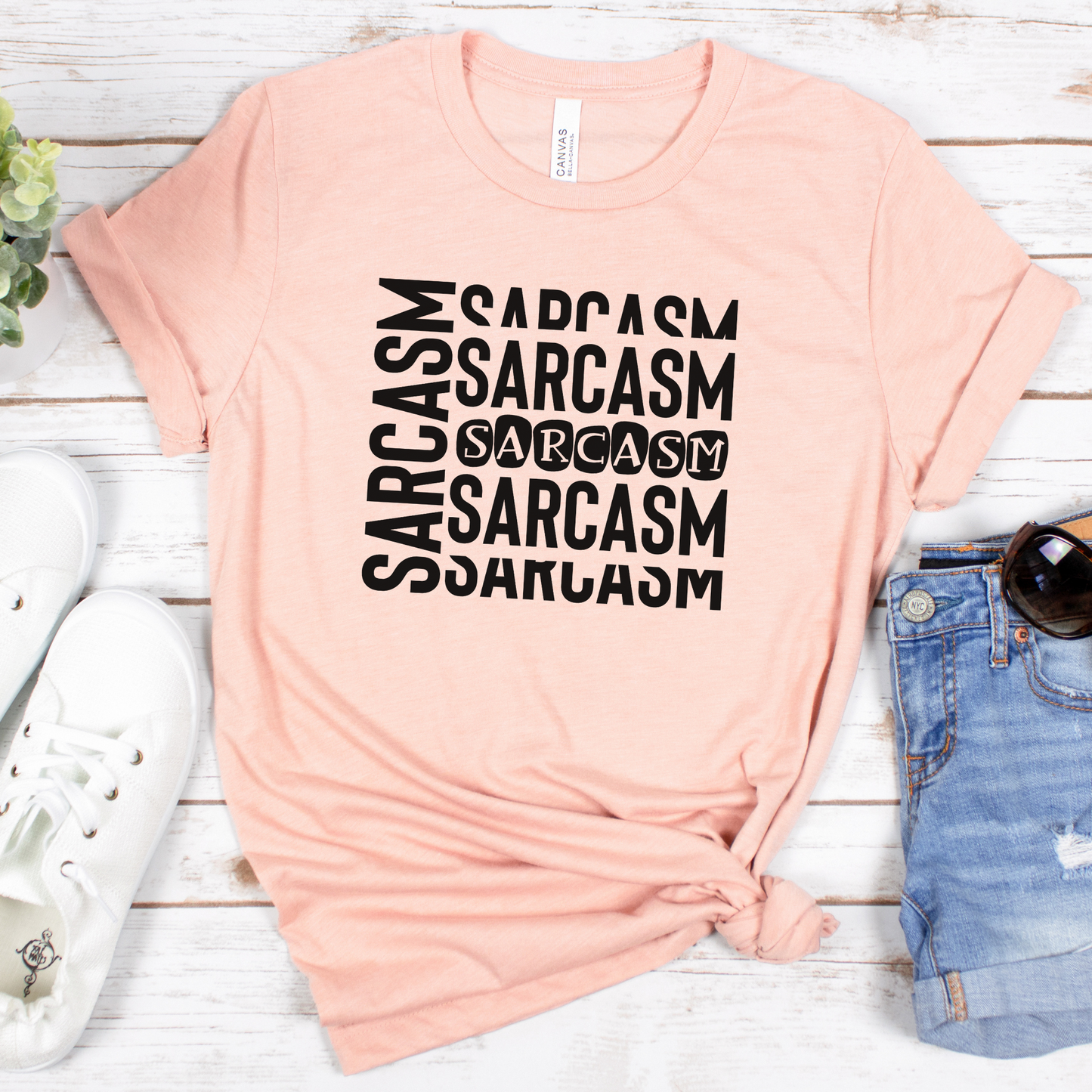 Sarcasm on Repeat Crewneck TShirt